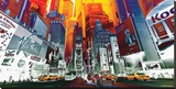 Ny Perspective Stretched Canvas Print by Marcus 