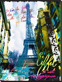 Magique EiffelFds Stretched Canvas Print by Kaly 