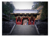 Red Gates And Temple Print by  NaxArt