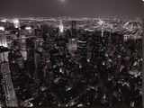 Manhattan est et Le Queens Reproduction transférée sur toile par Michel Setboun