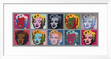 Ten Marilyns, c.1967 Framed Giclee Print by Andy Warhol