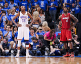 Oklahoma City, OK - June 12: LeBron James and Kevin Durant Photographic Print by Andrew Bernstein