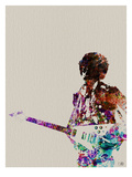Hendrix With Guitar Watercolor Posters par  NaxArt