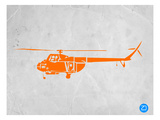 Orange Helicopter Affiches par  NaxArt