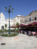Restaurants, St. Markos Square, Zakynthos Town, Zakynthos, Ionian Islands, Greek Islands, Greece, E Photographic Print by Frank Fell