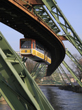 Overhead Railway over Th River Wupper, Wuppertal, North Rhine-Westphalia, Germany, Europe Photographic Print by Hans-Peter Merten