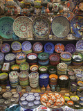 Ceramics on Display at a Shop in the Grand Bazaar, Istanbul, Turkey Photographic Print by Nigel Hicks