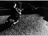 A Man on a Moped Speeding over Cobblestones in Rome Photographic Print by Chris Hill