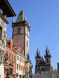 Old Town Hall and Tyn Cathedral, Prague, Czech Republic, Europe Photographic Print by Hans-Peter Merten