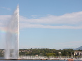 Jet D'Eau, the World's Tallest Fountain, on Lake Geneva (Lake Leman), Geneva, Switzerland, Europe Fotografie-Druck von  Godong