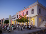 Restaurant at Dusk, Solomos Square, Zakynthos Town, Zakynthos, Ionian Islands, Greek Islands, Greec Photographic Print by Frank Fell