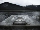 A Small Dock on Vermillion Lakes at Dusk Photographic Print by Keith Barraclough