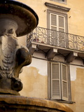 Shuttered Windows and Fountain, Bergamo, Lombardy, Italy, Europe Photographic Print by Frank Fell