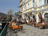Restaurant in the Old Town, Prague, Czech Republic, Europe Photographic Print by Hans-Peter Merten