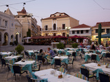 Restaurants at Dusk, St. Markos Square, Zakynthos Town, Zakynthos, Ionian Islands, Greek Islands, G Photographic Print by Frank Fell