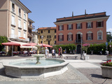 Piazza and Fountain, Menaggio, Lake Como, Lombardy, Italy, Europe Photographic Print by Frank Fell