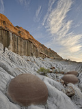 Cannon Ball Concretions in the Badlands, Theodore Roosevelt National Park, North Dakota, United Sta Photographic Print by James Hager