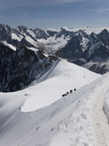 Aiguille Du Midi, View of the Mont Blanc Massif, Chamonix, Haute Savoie, French Alps, France, Europ Photographic Print by Angelo Cavalli