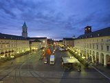Market Square with Pyramide, Karlsruhe, Baden-Wurttemberg, Germany, Europe Photographic Print by Hans-Peter Merten