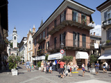 Piazza and Street Scene, Menaggio, Lake Como, Lombardy, Italy, Europe Photographic Print by Frank Fell