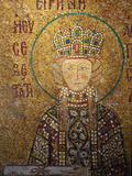 Mosaic of Empress Irene Holding a Scroll, Hagia Sophia, Istanbul, Turkey, Europe Photographic Print by  Godong