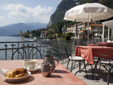 Town and Lakeside Cafe, Menaggio, Lake Como, Lombardy, Italian Lakes, Italy, Europe Photographic Print by Frank Fell