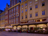 Restaurants, Market Square (Rynek), Old Town, Wroclaw, Silesia, Poland, Europe Photographic Print by Frank Fell