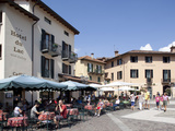 Piazza and Cafe, Menaggio, Lake Como, Lombardy, Italy, Europe Photographic Print by Frank Fell