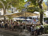 Restaurant in Placa De La Constitucio, Soller, Mallorca (Majorca), Balearic Islands, Spain, Mediter Photographic Print by Stuart Black