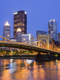 Andy Warhol Bridge (7th Street Bridge) over the Allegheny River, Pittsburgh, Pennsylvania, United S Fotografie-Druck von Richard Cummins