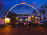 Wembley Stadium with England Supporters Entering the Venue for International Game, London, England, Photographic Print by Mark Chivers
