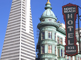 Trans America Building and Victorian Architecture, San Francisco, California, United States of Amer Photographic Print by Gavin Hellier