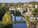 Knaresborough Viaduct and River Nidd in Autumn, North Yorkshire, Yorkshire, England, United Kingdom Fotografie-Druck von Mark Sunderland