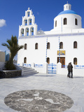 Greek Orthodox Church in Oia Village, Santorini Island, Cyclades, Greek Islands, Greece, Europe Photographic Print by Richard Cummins