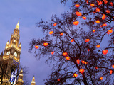 Christkindlmarkt at City Hall, Vienna, Austria, Europe Photographic Print by Hans-Peter Merten