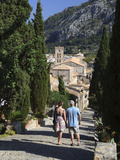 Calvary Steps with View over Old Town, Pollenca (Pollensa), Mallorca (Majorca), Balearic Islands, S Photographic Print by Stuart Black
