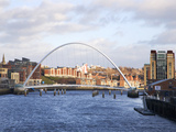 Millennium Bridge and the Baltic from the Swing Bridge, Newcastle Upon Tyne, Tyne and Wear, England Photographic Print by Mark Sunderland