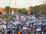 Traffic Congestion and Street Life in the City of Jaipur, Rajasthan, India, Asia Photographic Print by Gavin Hellier