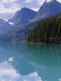 Mountains Reflected in Maligne Lake, Jasper National Park, UNESCO World Heritage Site, British Colu Photographic Print by Martin Child