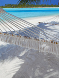 Hammock on Tropical Beach, Maldives, Indian Ocean, Asia Photographic Print by Sakis Papadopoulos