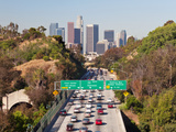 Pasadena Freeway (Ca Highway 110) Leading to Downtown Los Angeles, California, United States of Ame Photographic Print by Gavin Hellier