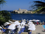 View over Bay and Pool Area of Corinthia San Gorg Hotel, St. George`S Bay, Malta, Mediterranean, Eu Photographic Print by Stuart Black