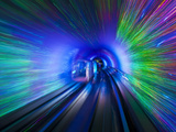 The Bund Sightseeing Tunnel under the Hangpu River, Shanghai, China, Asia Photographic Print by Neale Clark
