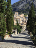 Calvary Steps with View over Old Town, Pollenca (Pollensa), Mallorca (Majorca), Balearic Islands, S Photographic Print by Stuart Black