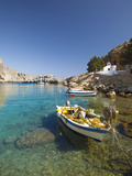Agios Paulos Church and Fishing Boats, Rhodes, Dodecanese, Greek Islands, Greece, Europe Photographic Print by Sakis Papadopoulos