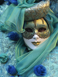 Masked Figure in Costume at the 2012 Carnival, Venice, Veneto, Italy, Europe Fotografie-Druck von Jochen Schlenker