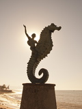 The Seahorse Sculpture on the Malecon, Puerto Vallarta, Jalisco, Mexico, North America Photographic Print by Michael DeFreitas