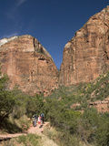 Hiking in to the Emerald Pools, Zion National Park, Utah, United States of America, North America Photographic Print by Richard Maschmeyer
