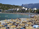 View over Beach, Port De Soller, Mallorca (Majorca), Balearic Islands, Spain, Mediterranean, Europe Photographic Print by Stuart Black