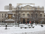 Teatro Alla Scala in Winter, Milan, Lombardy, Italy, Europe Photographic Print by Vincenzo Lombardo